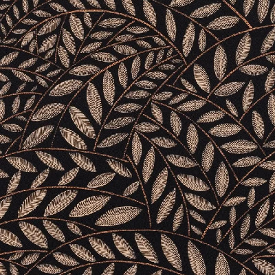 tissu Muse de Thévenon, motif végétal stylisé bicolore, lavable, pour chaise, fauteuil, canapé, rideaux et coussins, vendu par la rime des matieres, bon plan tissu et frais de port offerts. 