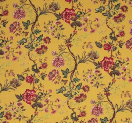 Rochecotte tissu ameublement lavable Rochecotte, motif floral végétal belles demeures de charme, de Thévenon, pour chaise, fauteuil, canapé, rideaux et coussins, vendu par la rime des matieres, bon plan tissu et frais de port offerts. 