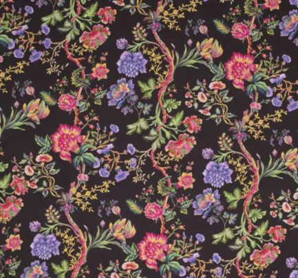 Rochecotte tissu ameublement lavable Rochecotte, motif floral végétal belles demeures de charme, de Thévenon, pour chaise, fauteuil, canapé, rideaux et coussins, vendu par la rime des matieres, bon plan tissu et frais de port offerts. 