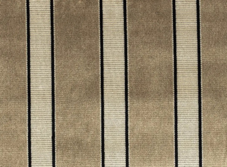 tissu Royal Jacquard de Thévenon, velours rayures modernes, lavable, pour chaise, fauteuil, canapé, rideaux et coussins, vendu par la rime des matieres, bon plan tissu et frais de port offerts. 