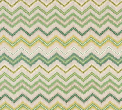 tissu Sombrero de Thévenon, lavable, aquaclean anti-taches et outdoor spécial pour l'extérieur, motif graphique zig zag brodé, pour chaise, fauteuil, canapé, rideaux et coussins, mobilier de jardin, tissuvendu par la rime des matieres, bon plan tissu et frais de port offerts. 