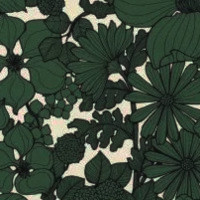 tissu Suzie de Thévenon, motif floral stylisé bicolore, lavable, pour chaise, fauteuil, canapé, rideaux et coussins, vendu par la rime des matieres, bon plan tissu et frais de port offerts.