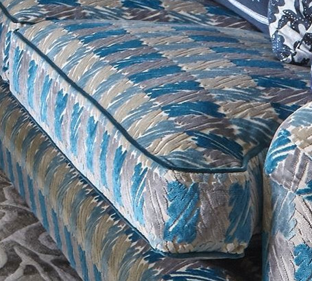marica tissu velours motif graphique william yeoward pour designers guild vendu par la rime des matieres bon plan