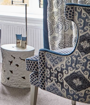 tarlo tissu velours motif william yeoward pour designers guild vendu par la rime des matieres bon plan