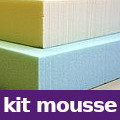 les kits mousse qualité haute résilience pour tapisser chaises, fauteuils et bergères, kits tapissiers vendus par la rime des matières - bon plan et frais de port offerts
