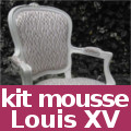 kit mousse haute résilience pour refaire et tapisser fauteuil Louis XV cabriolet + guide technique - frais d eport offerts