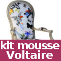 kit mousse haute résilience pour refaire et tapisser fauteuil Voltaire + guide technique - frais de port offerts