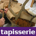 tapisser un fauteuil rustique - exemple