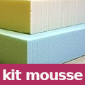 les kits mousse qualité haute résilience pour tapisser chaises, fauteuils et bergères, kits tapissiers vendus par la rime des matières - bon plan et frais de port offerts
