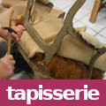 tapisser un fauteuil rustique - exemple