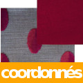 les tissus d'ameublement coordonnés, pour chaises, fauteuils, canapés, rideaux, stores, voilages, jetés de lit et décoration de la maison